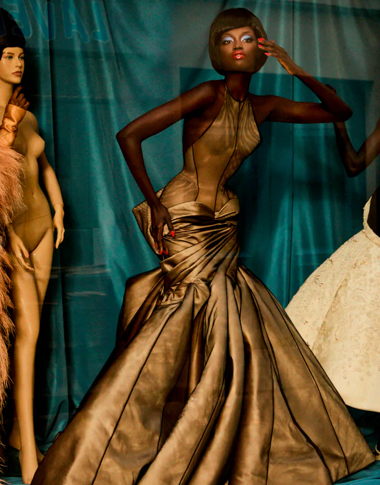 Anok Yai Goes Through the Looking Glass in Spring's Boldest Fashion Anok Yai Goes Through the Looking Glass in Spring's Boldest Fashion