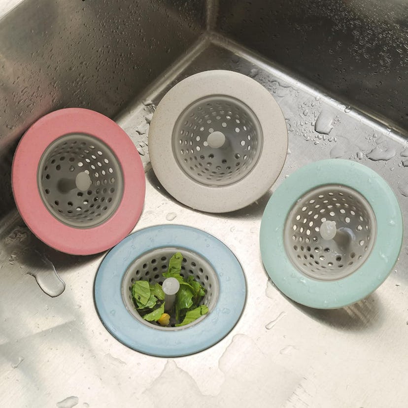 CORNERJOY Large Sink Strainers (4-Pack)