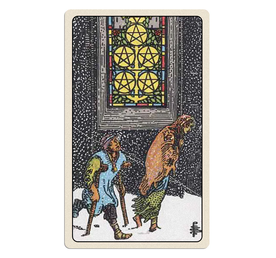 Your love tarot reading for the week of May 19 - 25, 2025 includes the Five of Pentacles.