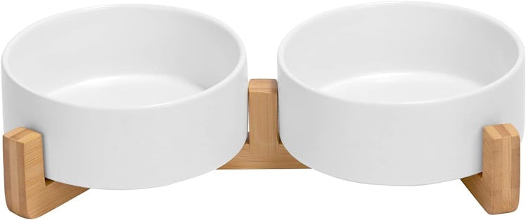 SPUNKYJUNKY Ceramic Pet Bowls