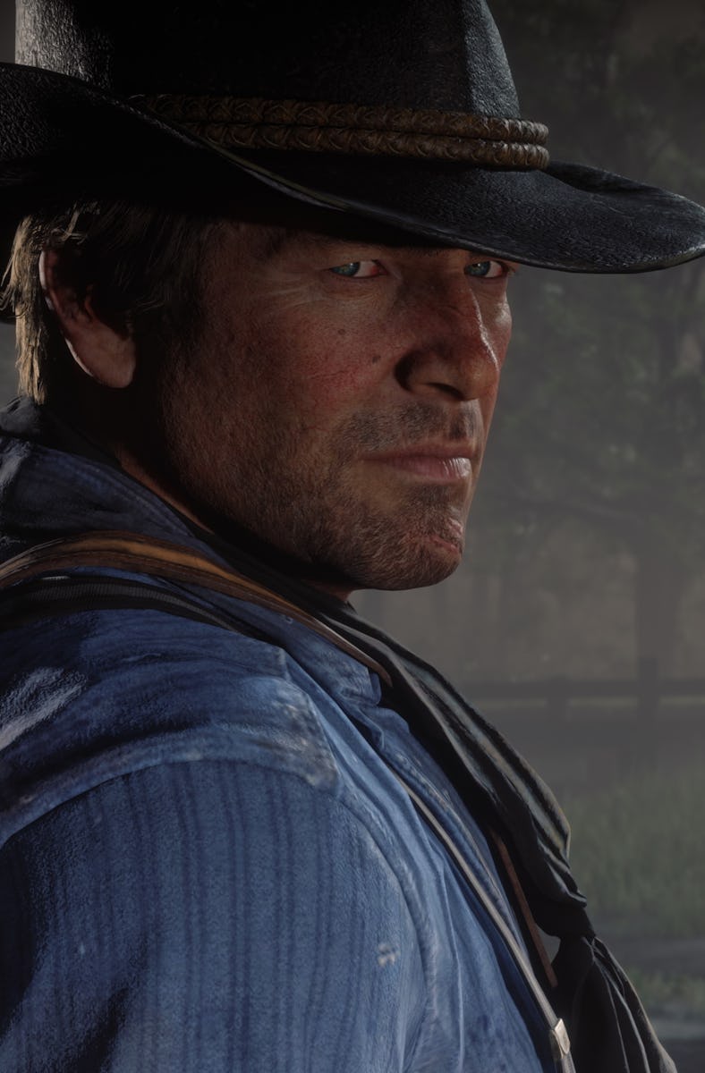 Arthur Morgan sees into camera