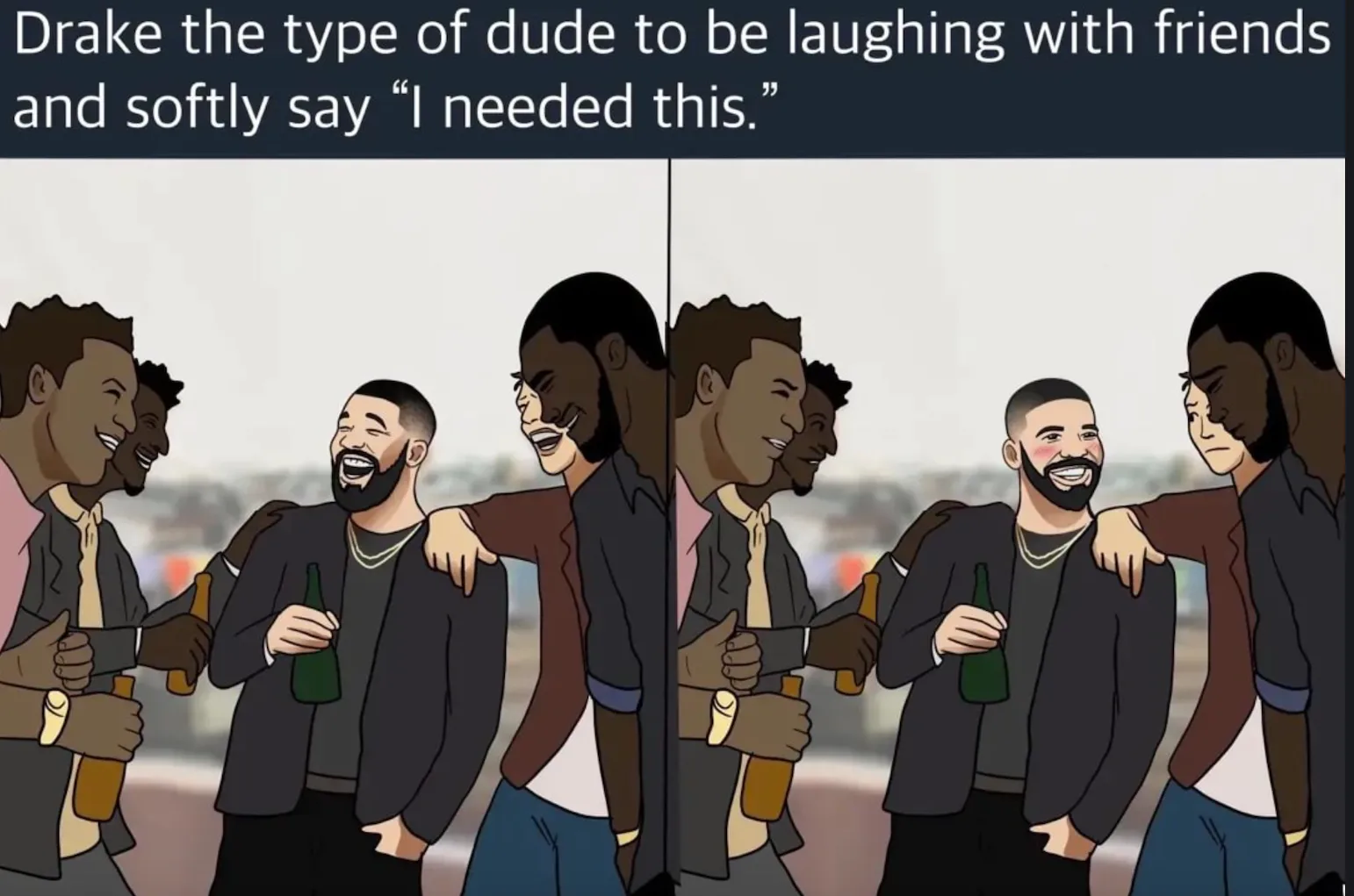 Viral Drake meme about friends