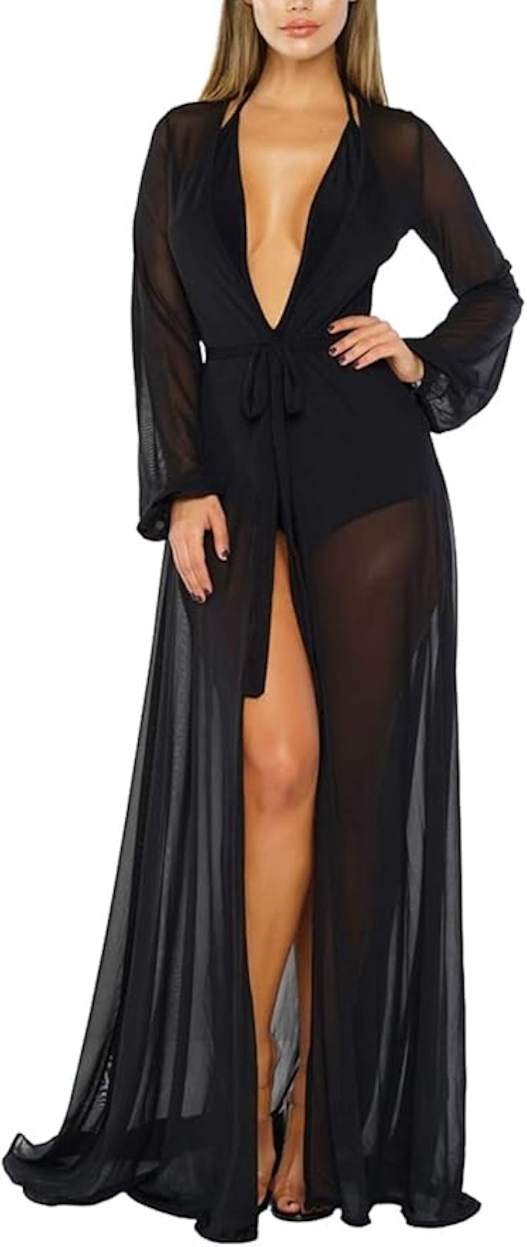 Pink Queen Sheer Swimsuit Dress Cover Up 