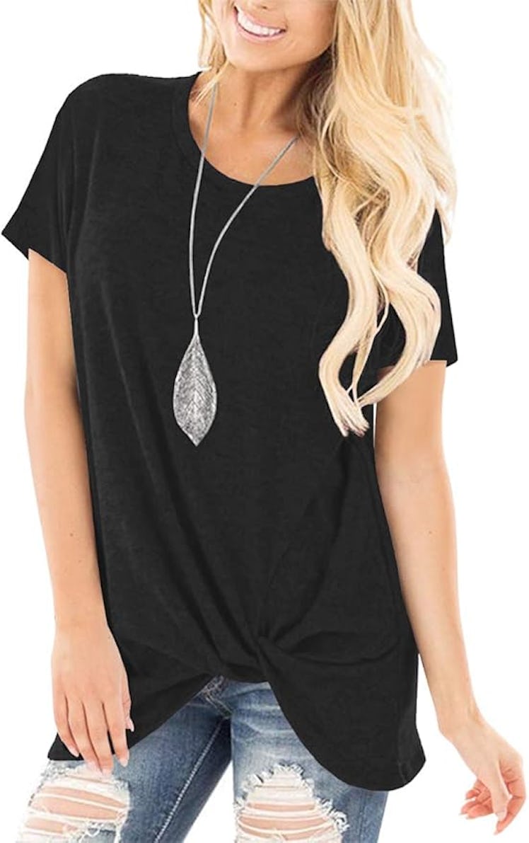 SAMPEEL Twist Knot Tunic Top