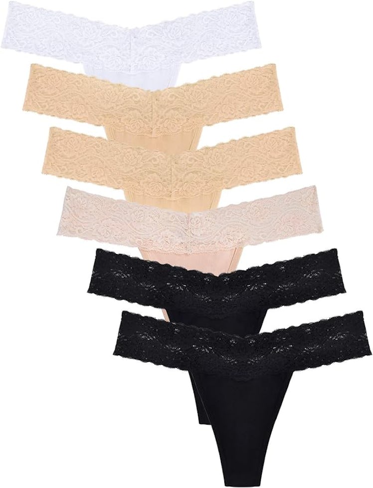 Sunm Lace Thongs (6-Pieces)
