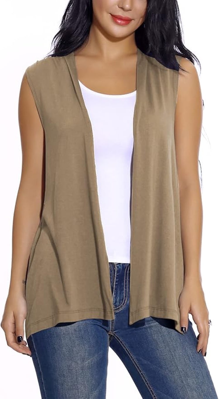 EXCHIC Open-Front Vest
