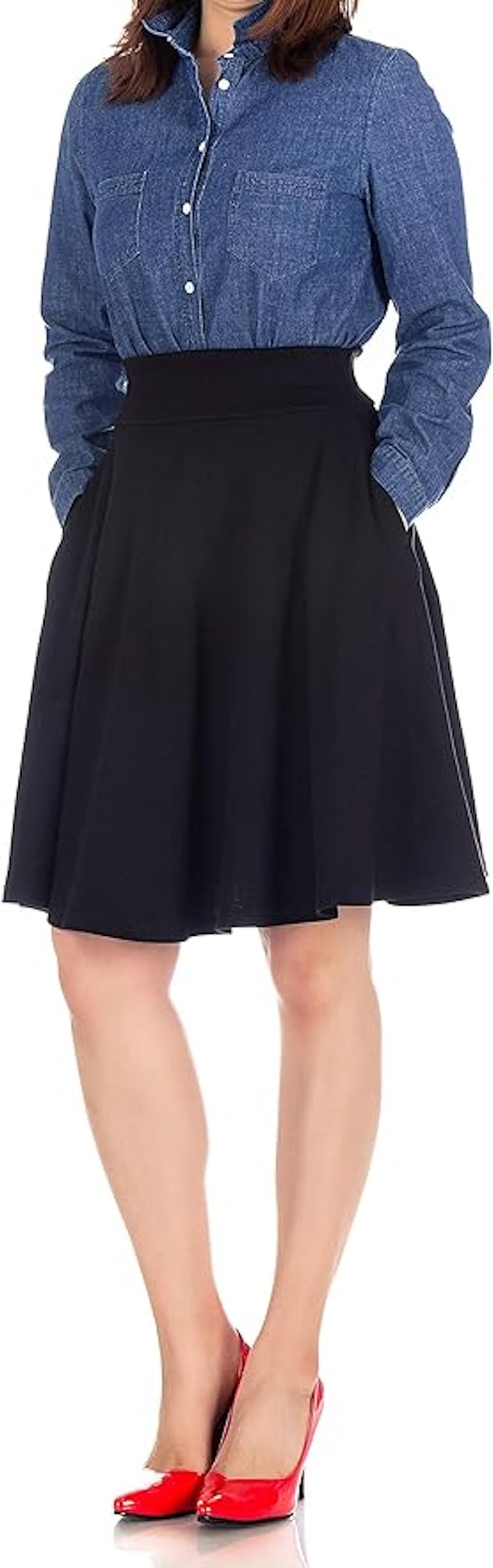 Dani's Choice High-Waisted A-Line Skirt