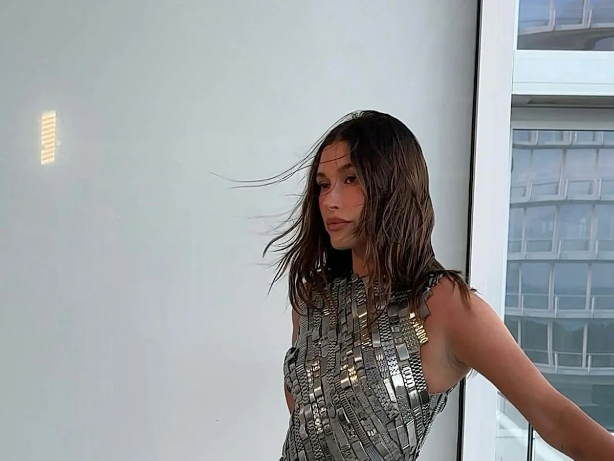 Hailey Bieber's Sparkly Party Dresses Are Upcycled in Two Different Ways Hailey Bieber's Sparkly Party Dresses Are Upcycled in Two Different Ways