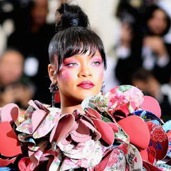 Rihanna's draped blush from the 2017 Met Gala is still so iconic.