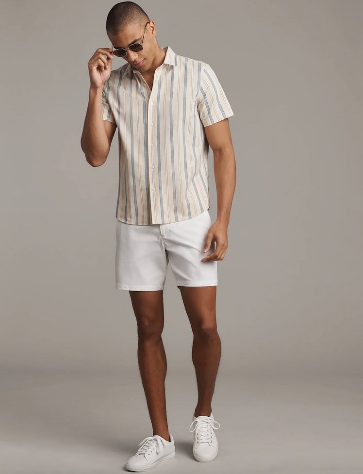 Rhone Linen-Blend Short Sleeve Shirt