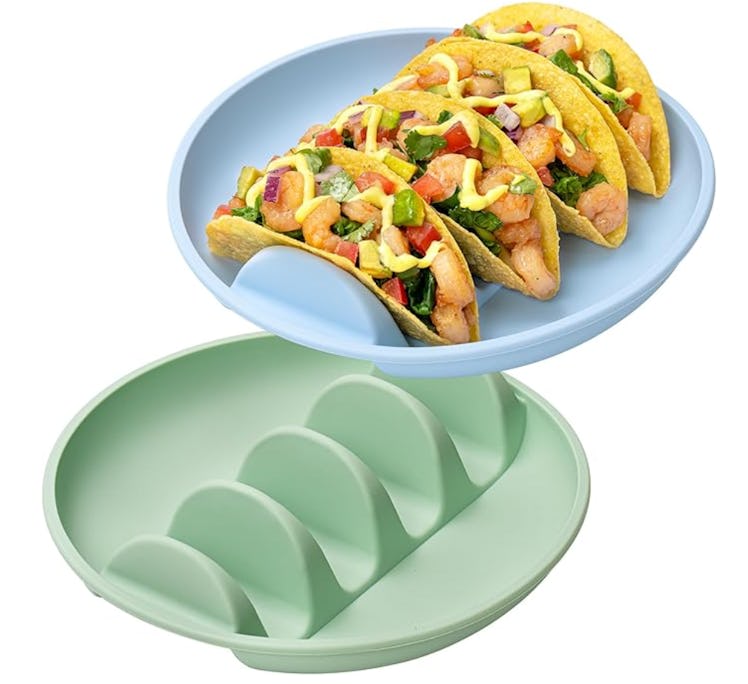 YIIYOUNG Silicone Taco Plates Holder (2-Pack)