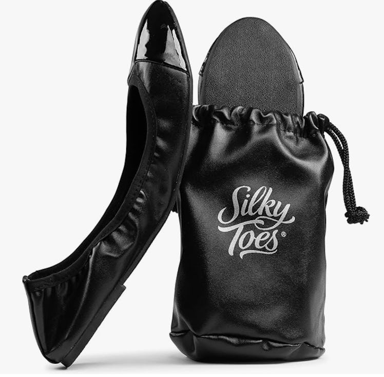 Silky Toes Foldable Travel Ballet Slip On Shoes