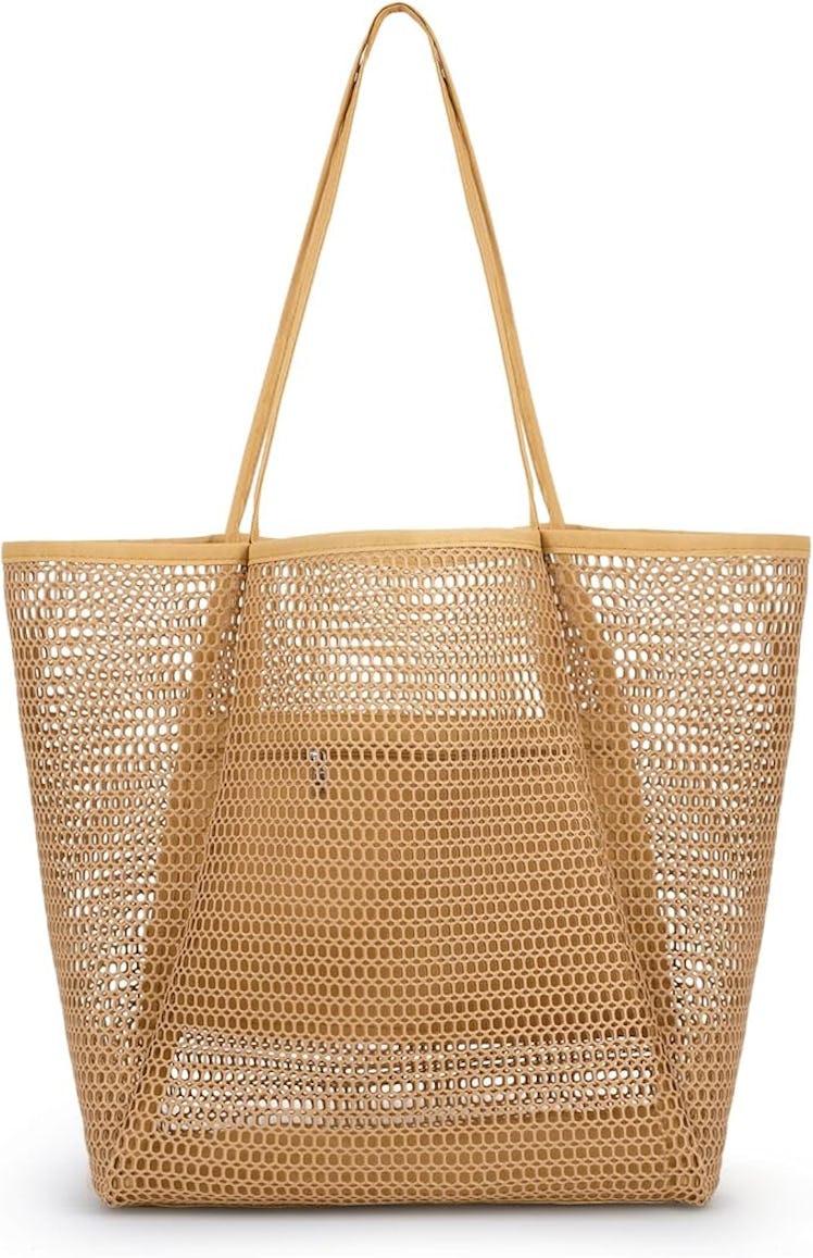Iioscre Mesh Beach Tote Bag