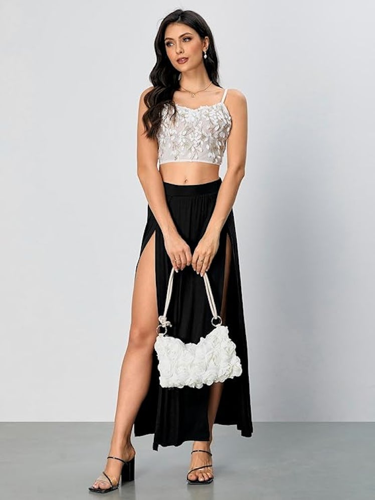 Verdusa Flowy High Split Wrap Skirt