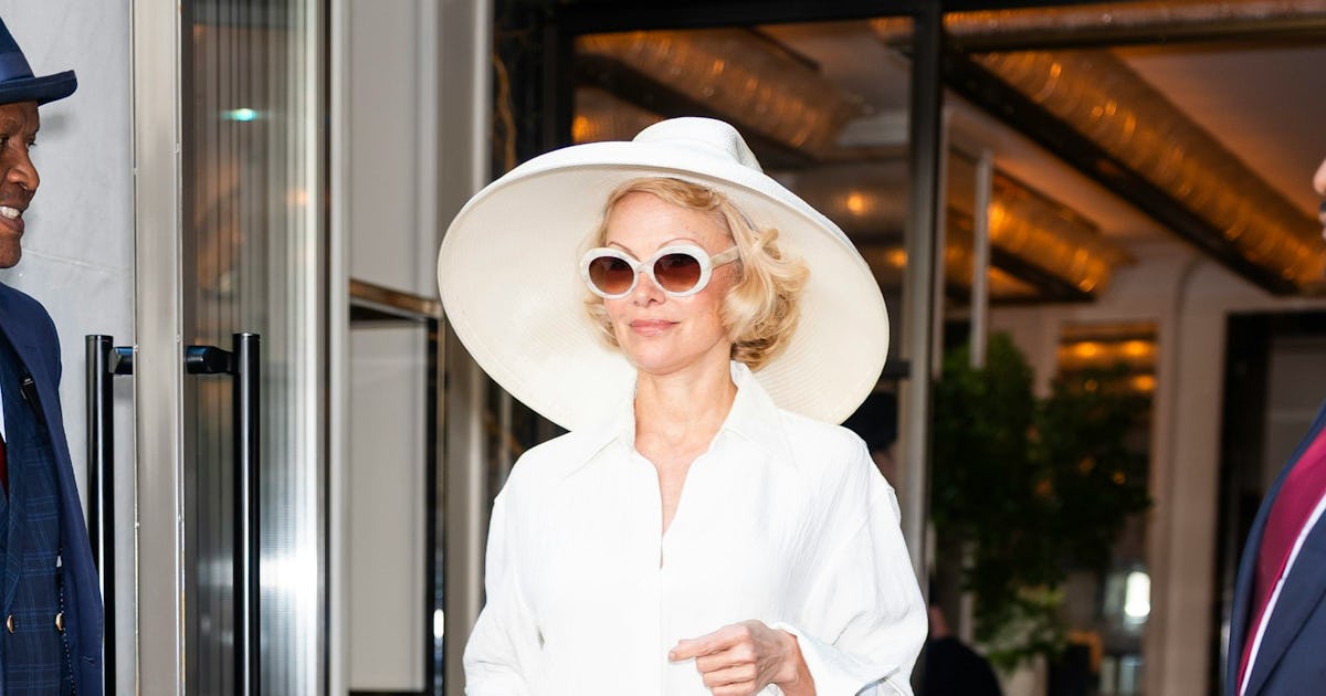 Pamela Anderson Is Ready for a Quiet Luxury Picnic in Chic Neutrals