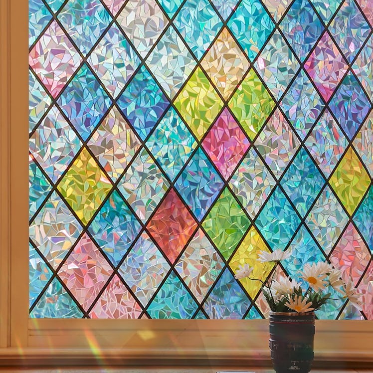 Coavas Stained Glass Window Privacy Film 
