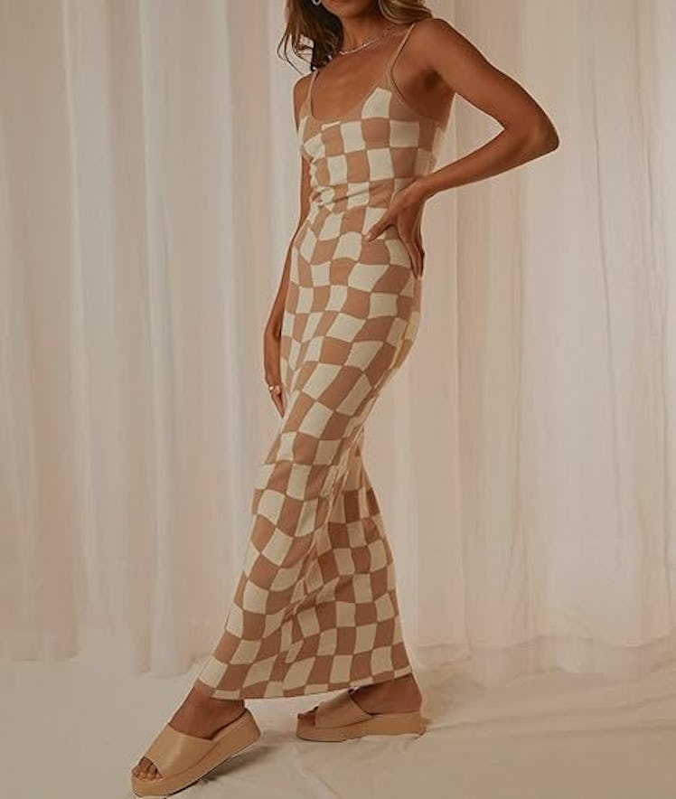 Yony Cles Bodycon Knit Maxi Dress