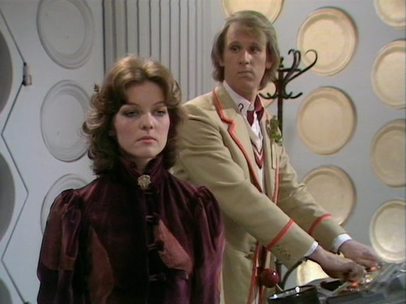 Nyssa (Sarah Sutton) and the Doctor (Peter Davison) in 'The Arc of Infinity' in 1983.