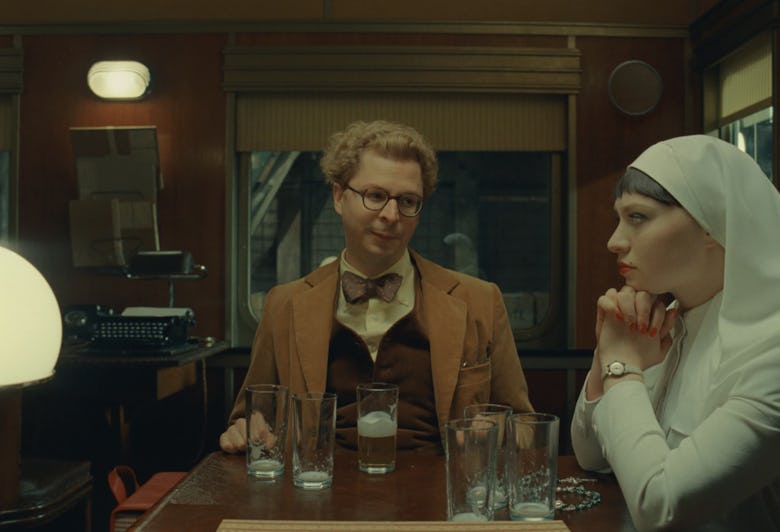 Michael Cera and Mia Threapleton in Wes Anderson’s The Phoenician Scheme