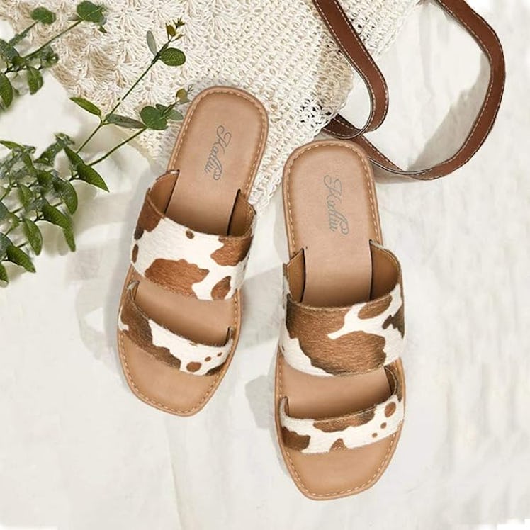 katliu Two Strap Slide Sandals