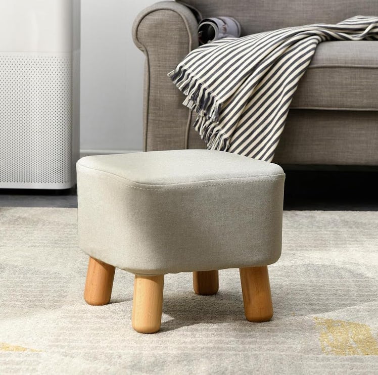 IBUYKE Solid Wood Ottoman