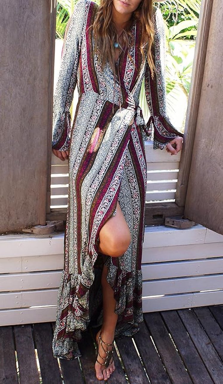 R.Vivimos Long-Sleeve Maxi Dress