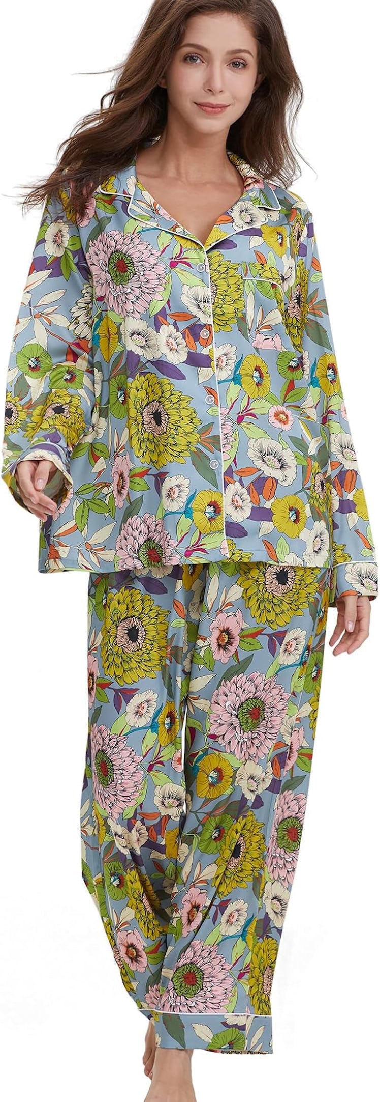 YiNi LuLu 2-Piece Silk Pajama Set
