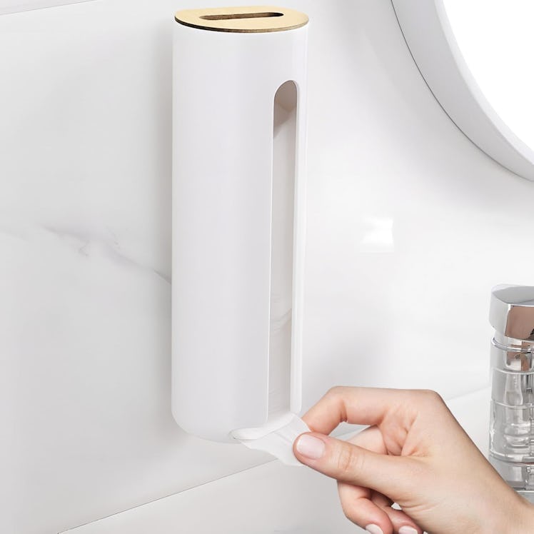 IWNTWY Wall-Mounted Cotton Pad Holder 
