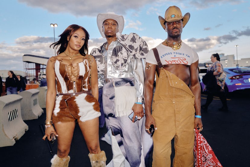Three fans show off their outfits at Beyoncé's Cowboy Carter Tour