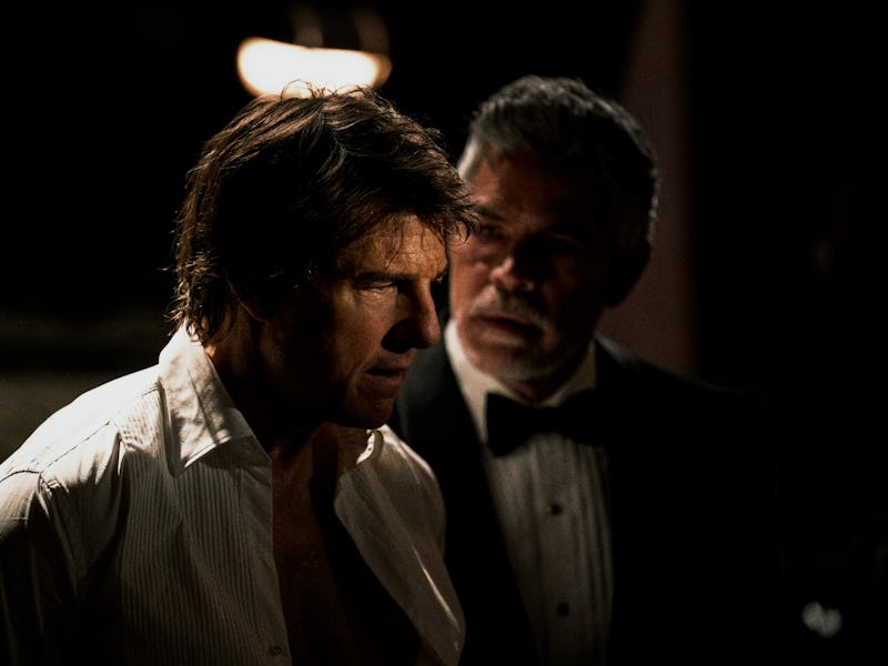 Ethan Hunt (Tom Cruise) and Gabriel (Esai Morales) in Mission: Impossible — The Final Reckoning