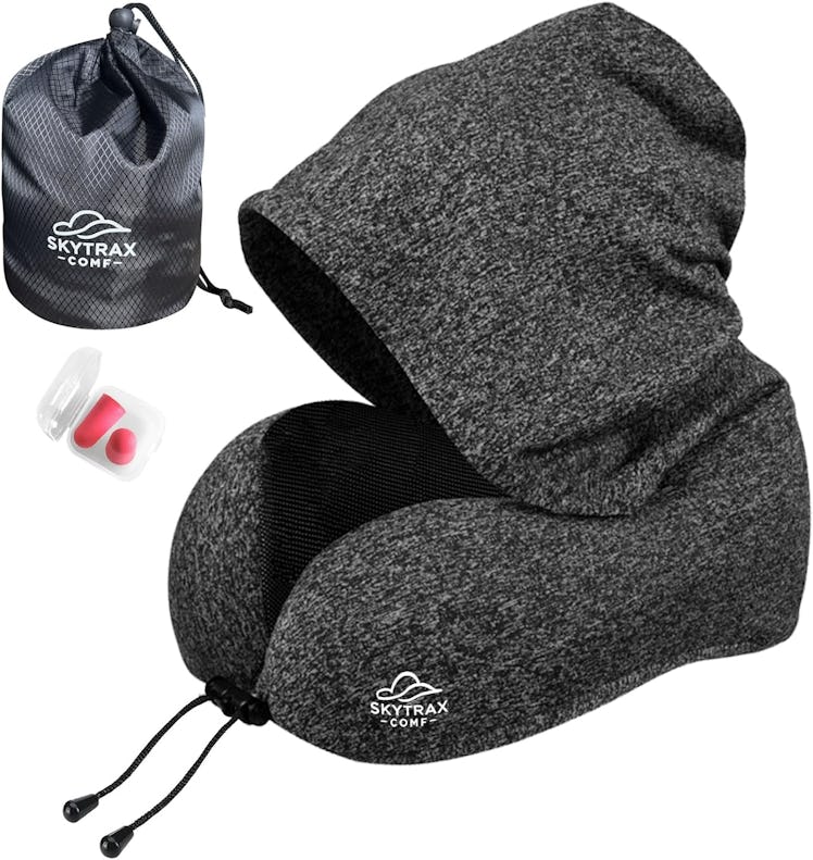 SKYTRAX COMF Travel Pillow with Hood