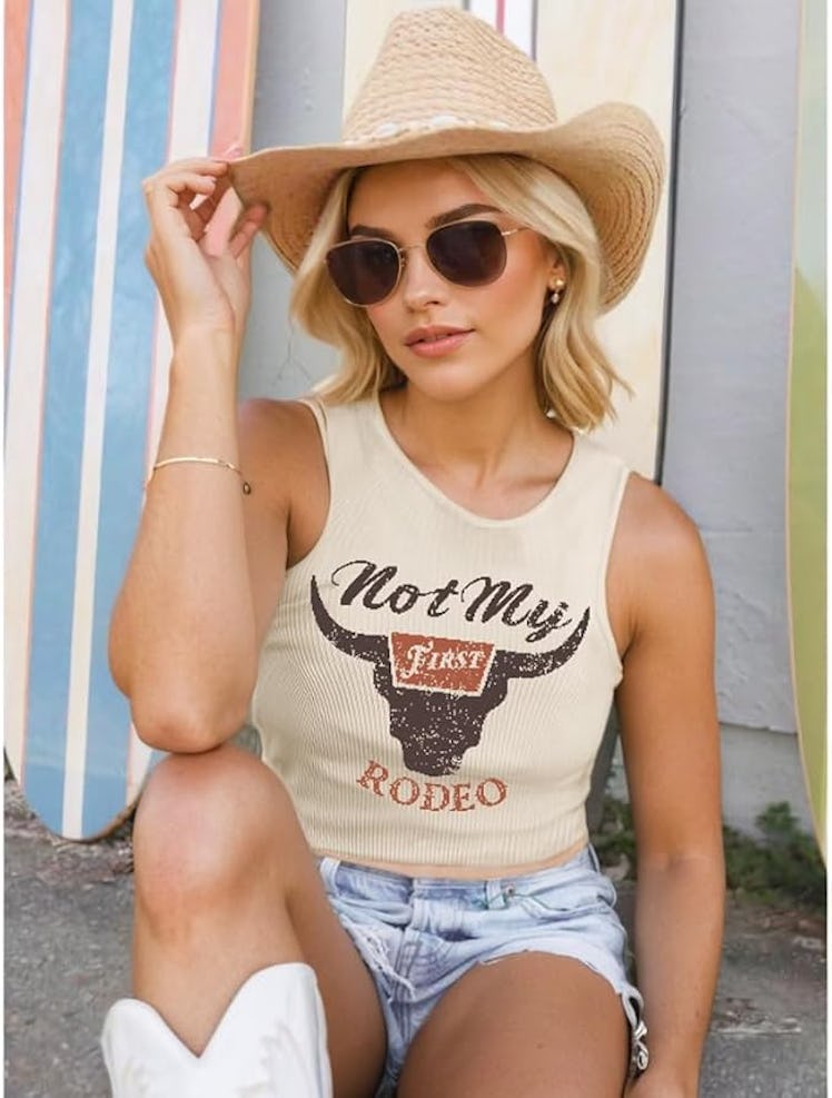 YHHR Western Graphic Tank Top
