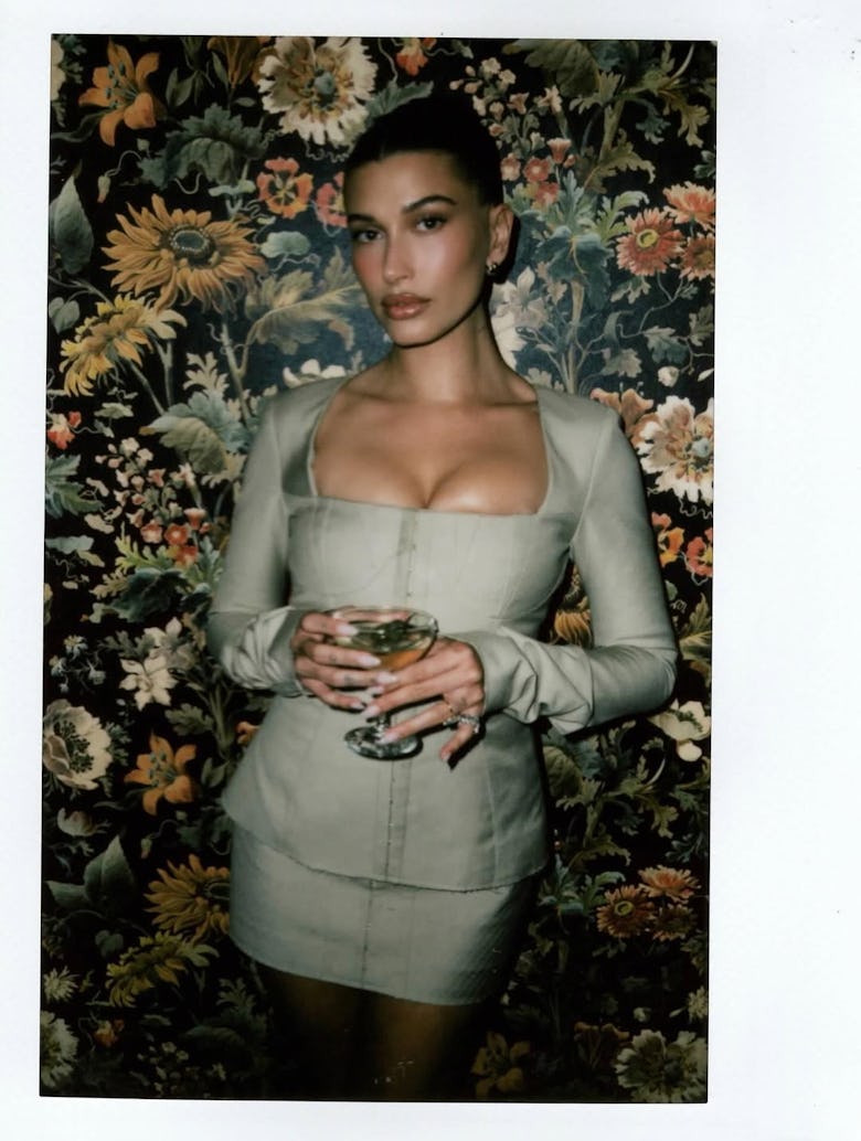 Hailey Bieber at the Khy x Dilara Findikoglu launch party.