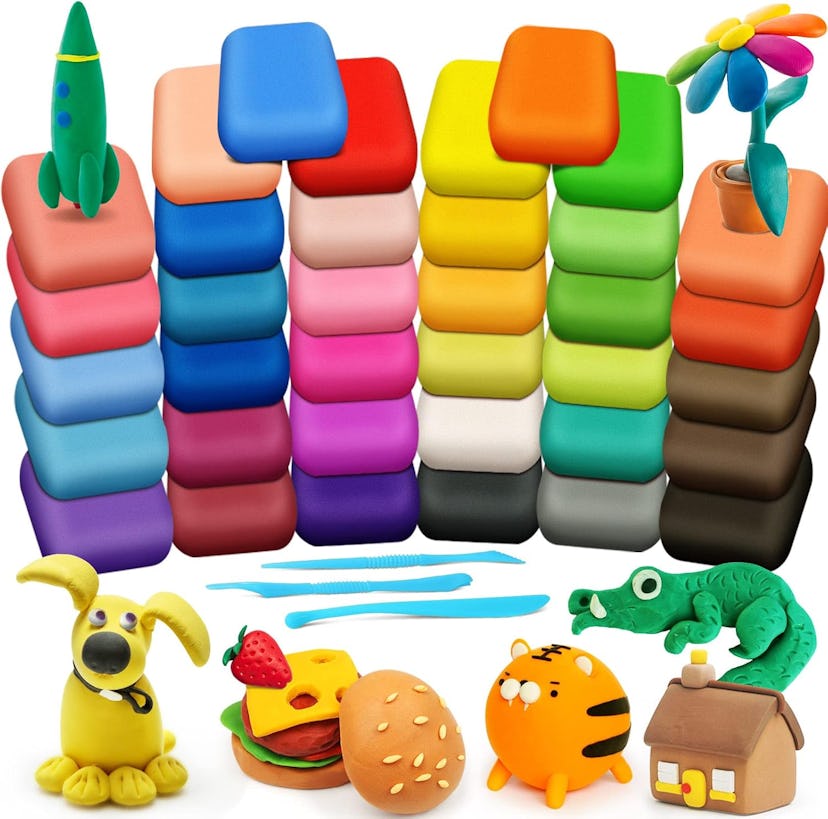 Magic Clay Air Dry Clay, 36 Colors