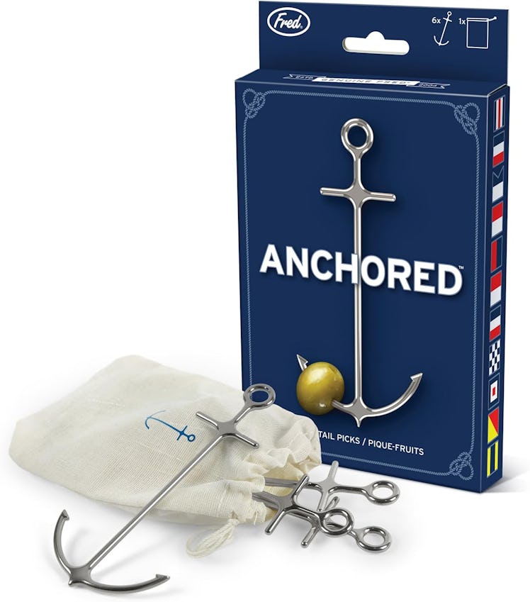 Genuine Fred ANCHORED Cocktail Picks (6-Pack)