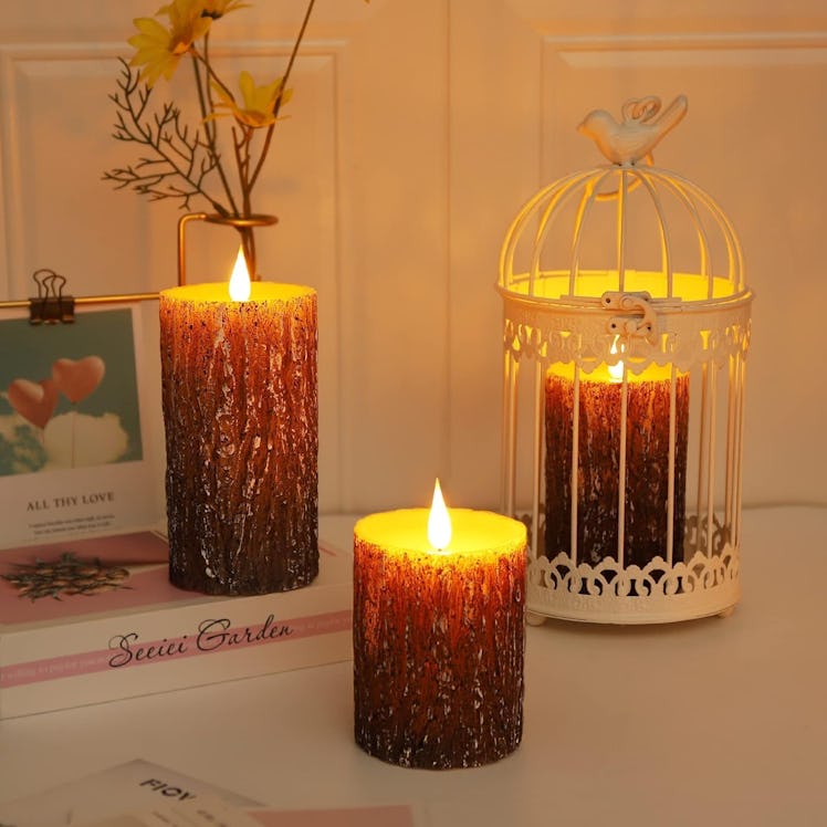 AKU TONPA Pine Bark Flameless Candles (3-Pack)