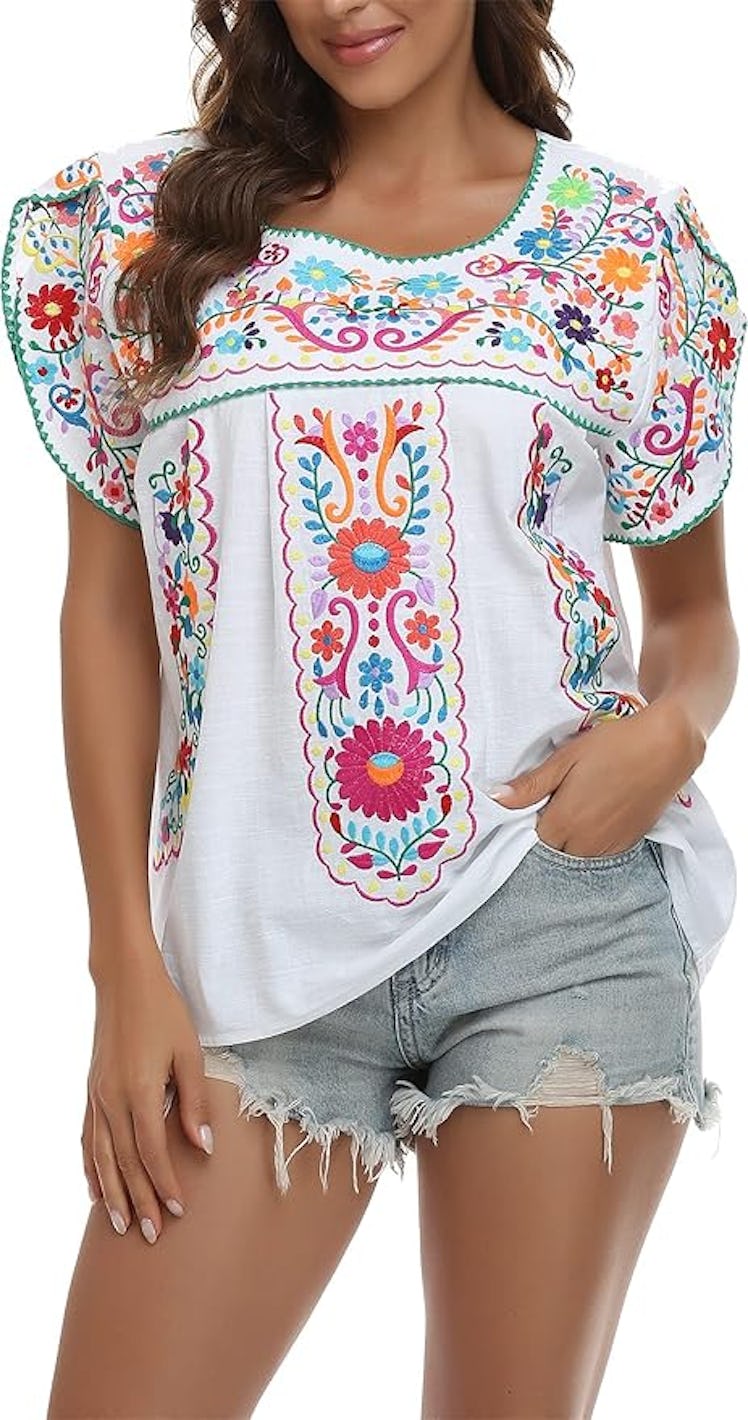 YZXDORWJ Embroidery Top
