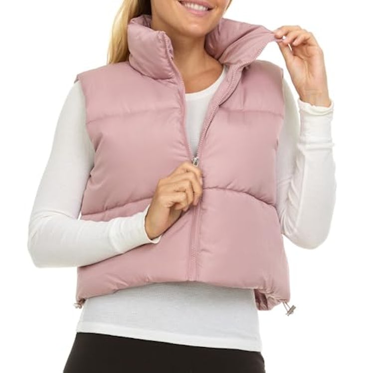Steve Madden Cropped Puffer Vest 