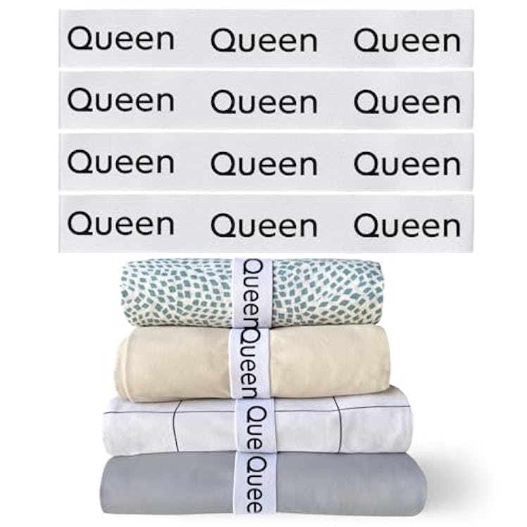 Niagara Bed Sheet Organizer and Storage Label Bands (4-Pack)