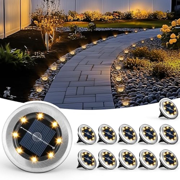 PATIOWIN Mini Solar Ground Lights (12-Pack)