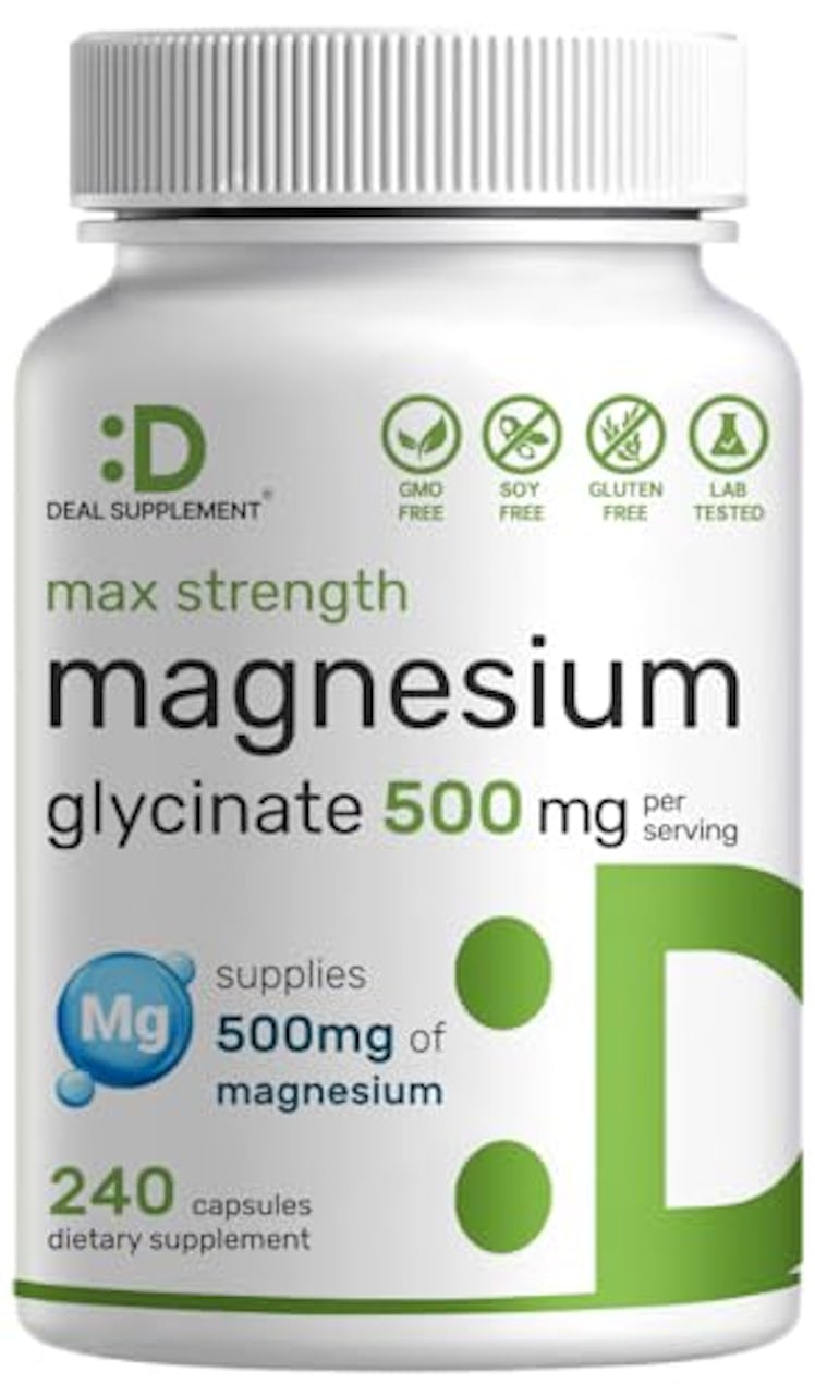 Max Strength Magnesium Glycinate 500mg Per Serving, 240 Capsules | Chelated, Highly Purified, Essent...