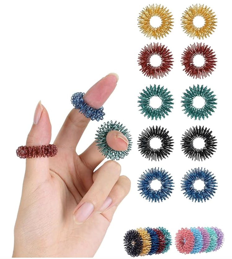 Mr. Pen Spiky Sensory Rings (10-Pack)