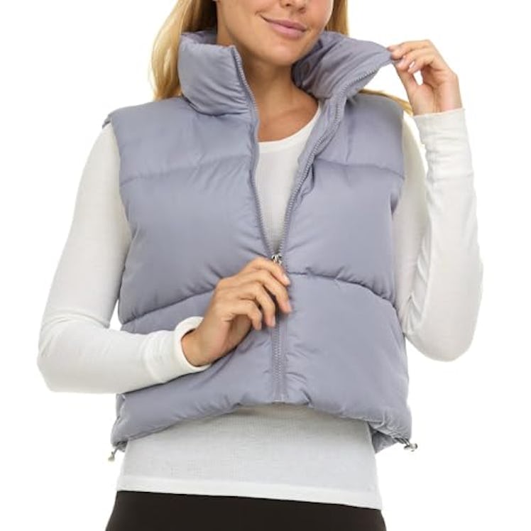 Steve Madden Cropped Puffer Vest 