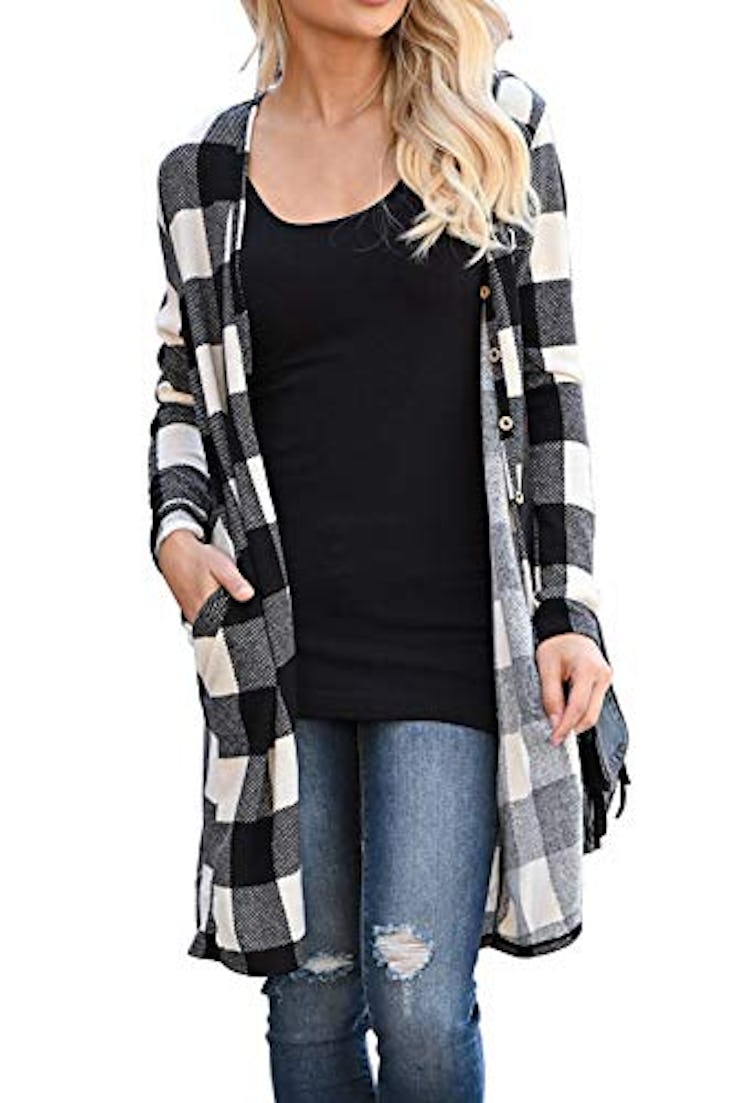 Lacozy Long Flannel Cardigan 