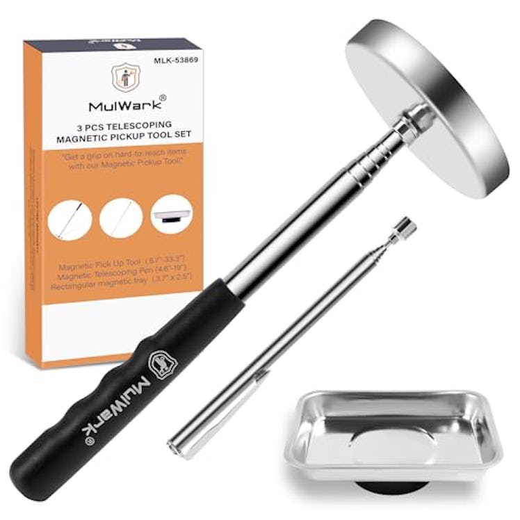 Mulwark Magnetic Sweeper Telescoping Pick-Up Tool