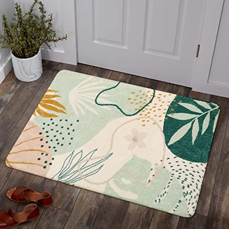 Lahome Green Washable Area Rug