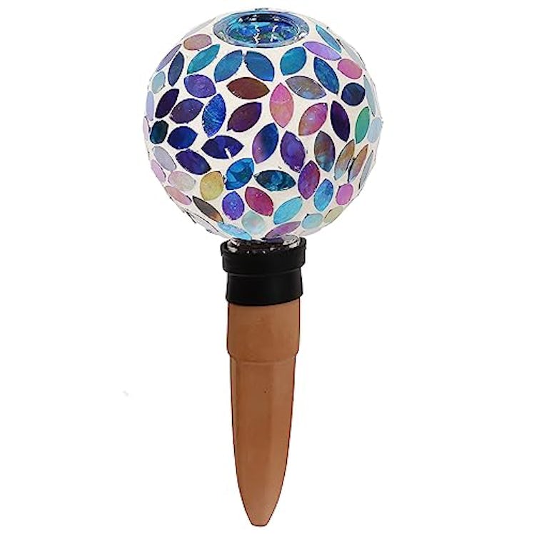 Sunnydaze Mosaic Glass Plant Watering Globe