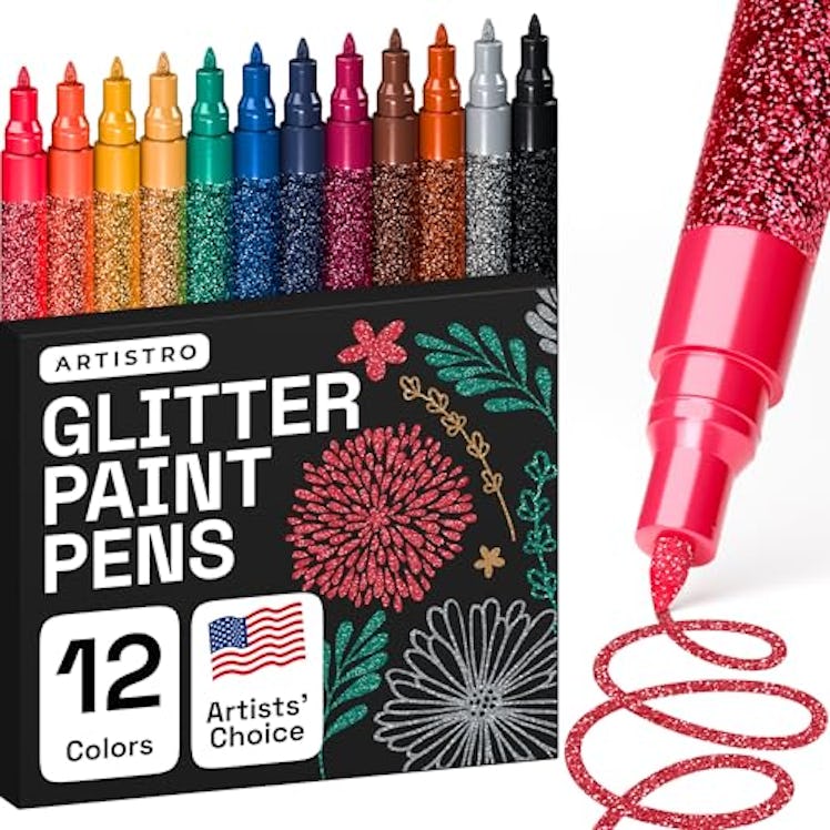 ARTISTRO 12 Glitter Paint Pens (12 Pack)