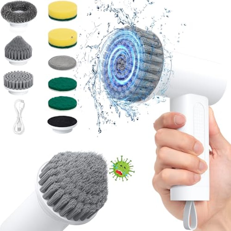 StarVal Electric Spin Scrubber With 8 Heads
