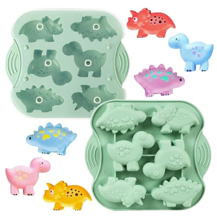 Spmarkt Silicone Dinosaur Molds (2-Pack)